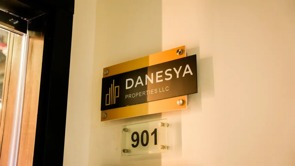 The entrance to Office 901, Silver Tower